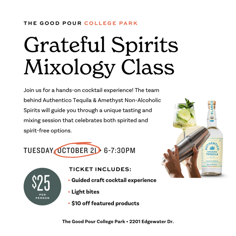Grateful Spirits Mixology Class • October 21