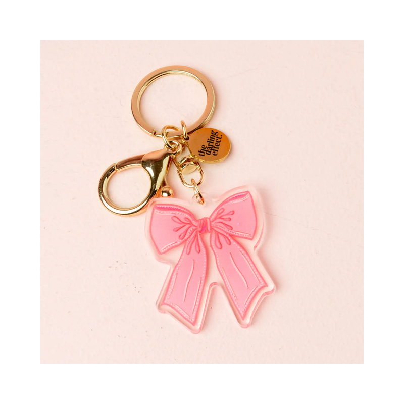 Acrylic Key Chain - Pink Bow