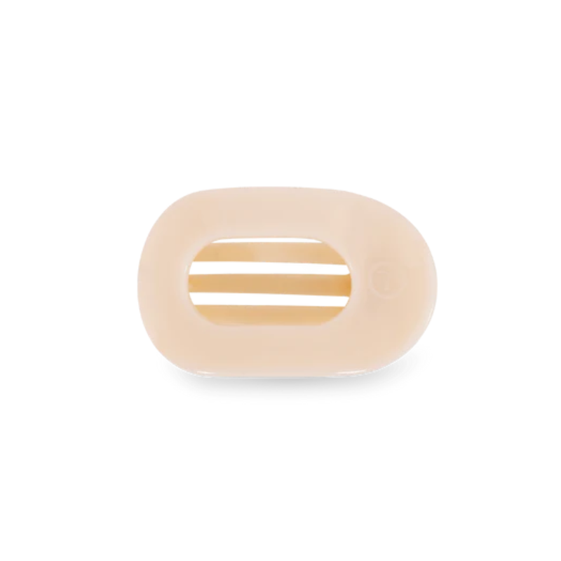 "Almond Beige" Flat Round Hair Clip