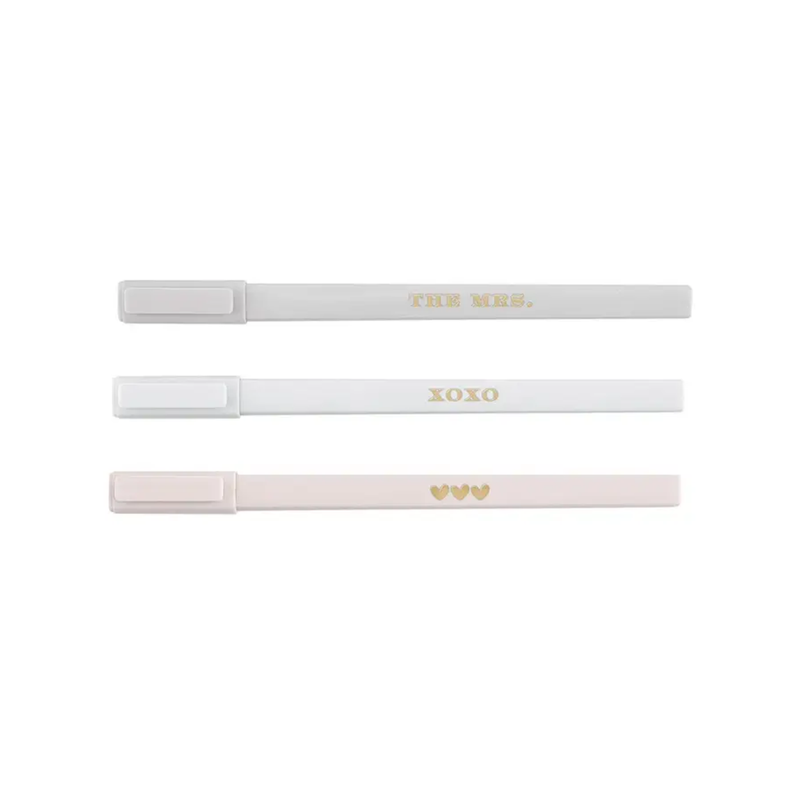 "The Mrs./XOXO/Hearts" Boxed Pen Set