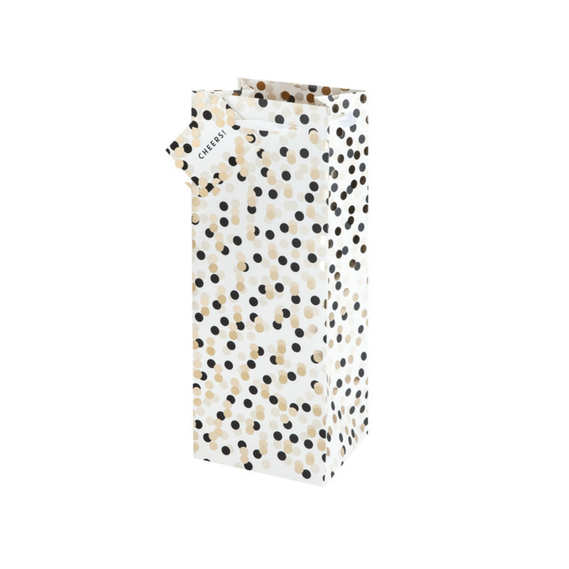 Cakewalk Polka Dot Single Bottle Gift Bag