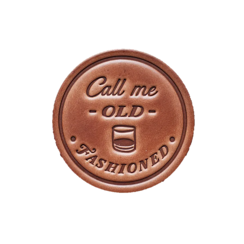 "Call Me Old Fashioned" Leather Coaster