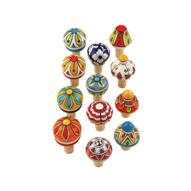 Assorted Design Ceramic Bottle Stopper