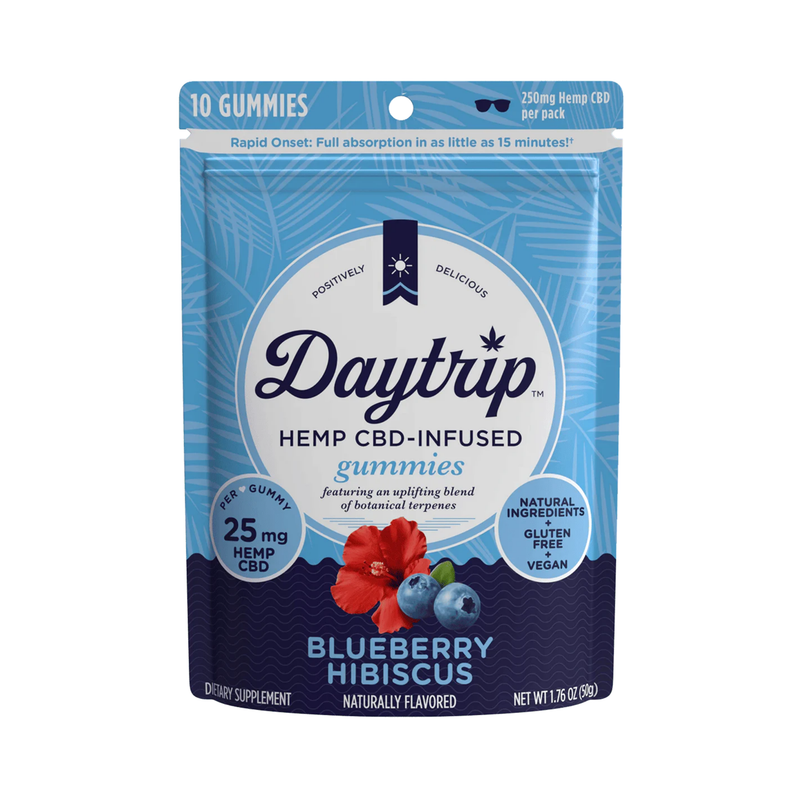 Daytrip Blueberry Hibiscus CBD Infused Gummies