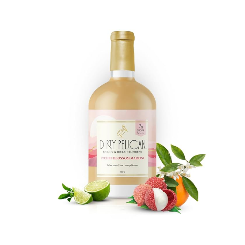 Dirty Pelican Lychee Blossom Martini Mocktail (Non-Alcoholic)