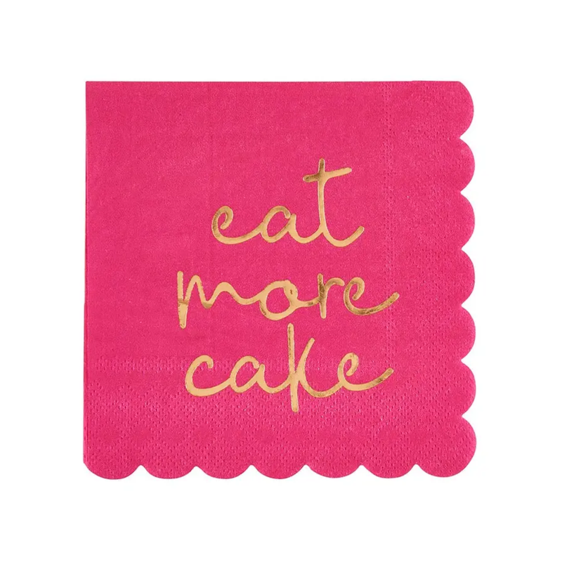 "Eat More Cake" Cocktail Napkins