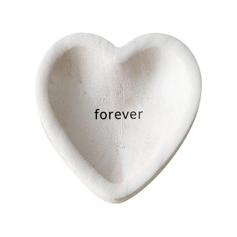 "Forever" Heart-Shaped Trinket Tray