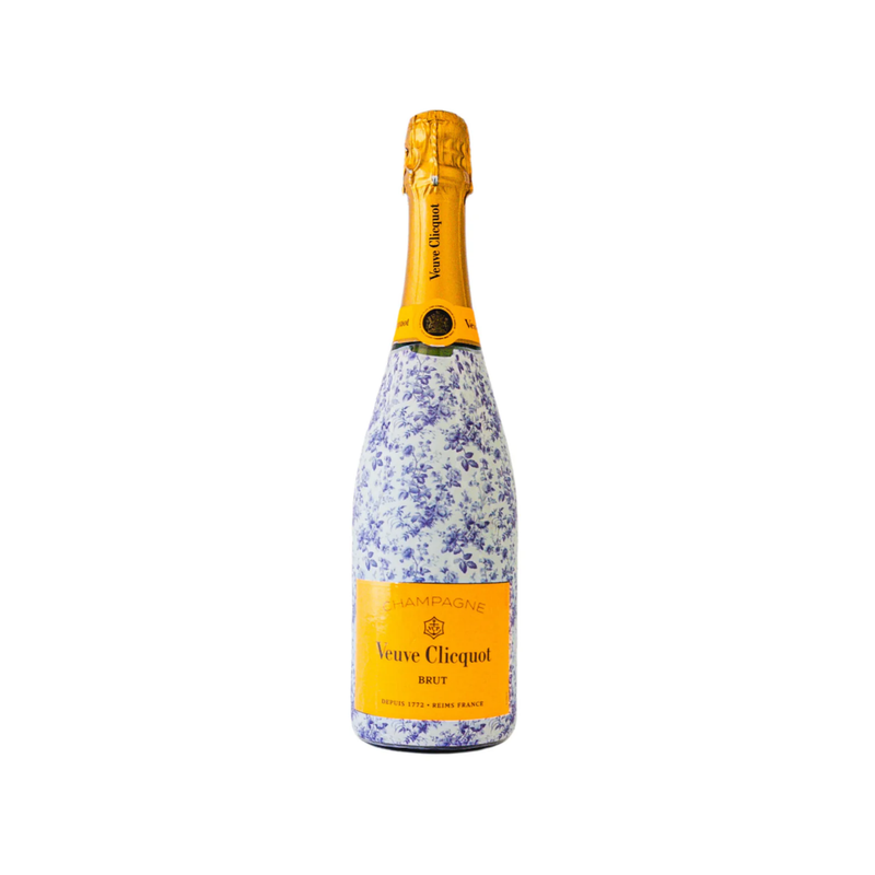 Grandmillenial Blue Floral Regular Veuve Clicquot Bottle Wrap