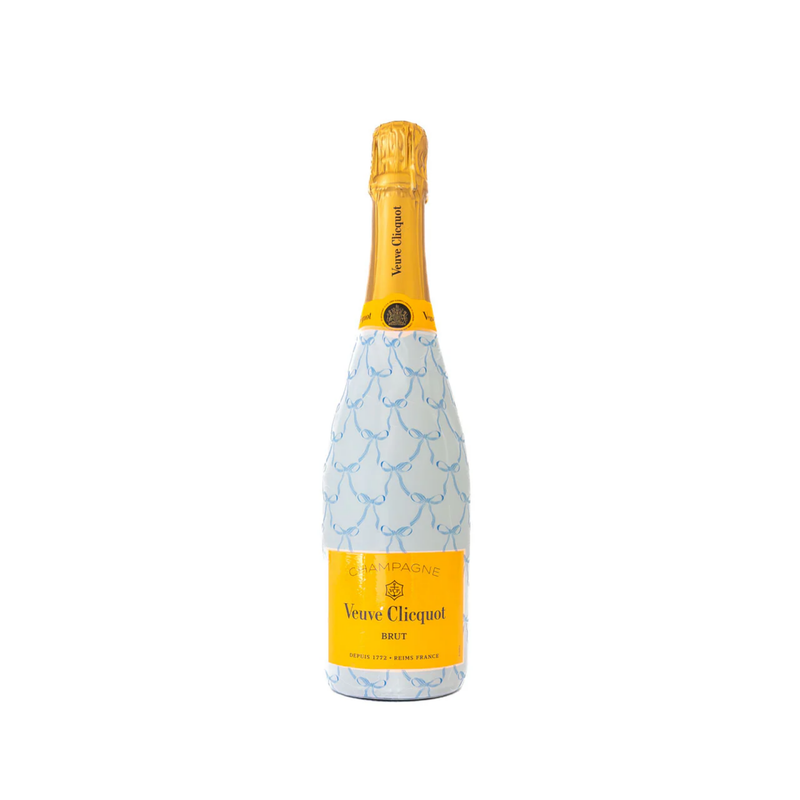 Grandmilenial Blue Bows Regular Veuve Clicquot Bottle Wrap
