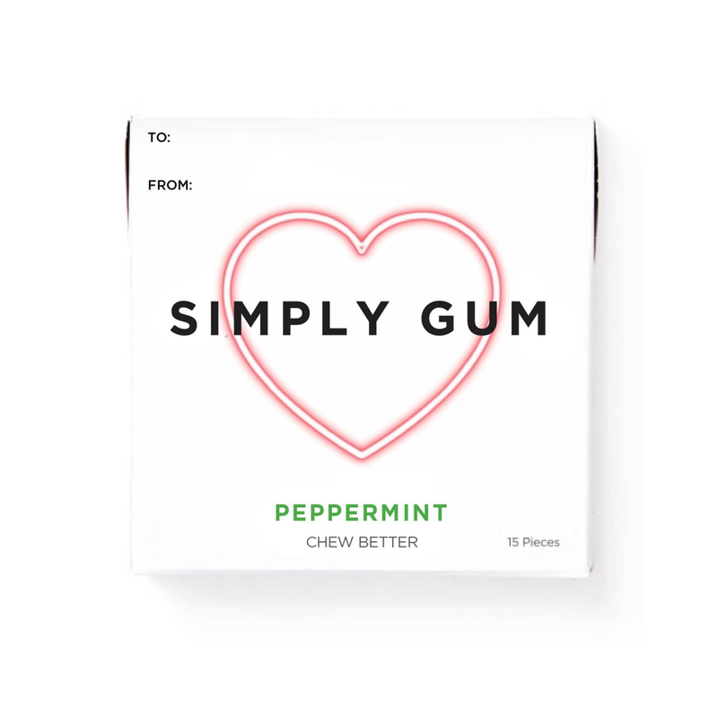 Heart Box Peppermint Gum