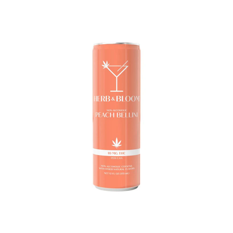 Herb & Bloom 10mg THC Infused Peach Bellini Cocktail