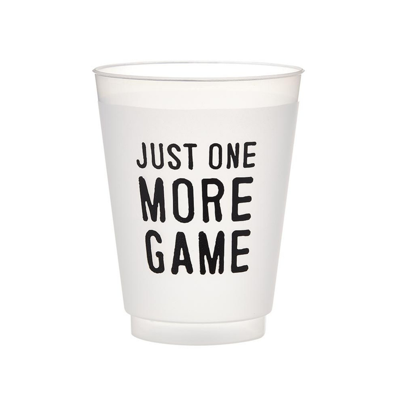 "Just One More Game" Frosted Cups