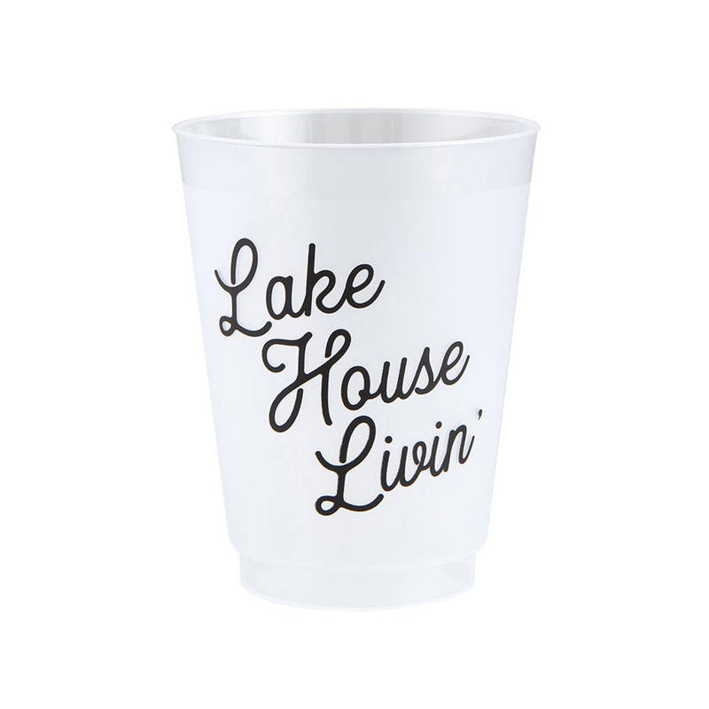 "Lake House Livin" Frosted Cups