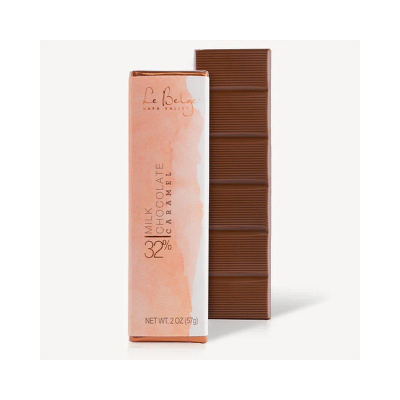 Le Belge Chocolatier Caramel Filled Milk Chocolate Bar