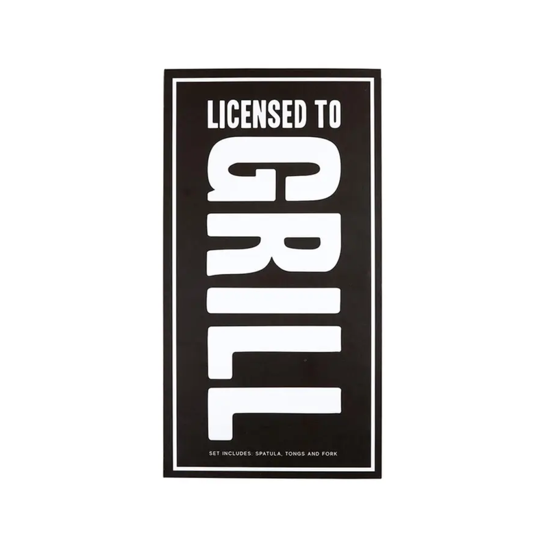 "Licensed to Grill" BBQ Tools Book Box