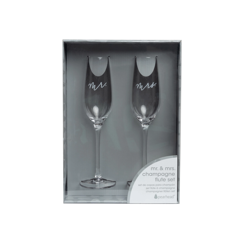 "Mr. & Mrs." Champagne Flute Set