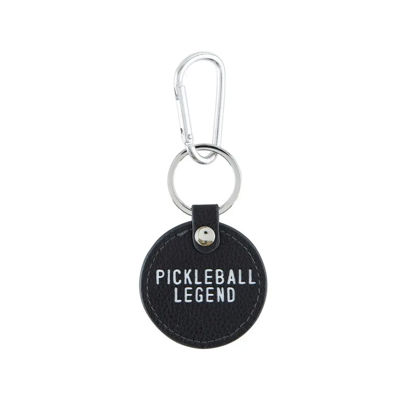 "Pickleball Legend" Round Leather Keychain
