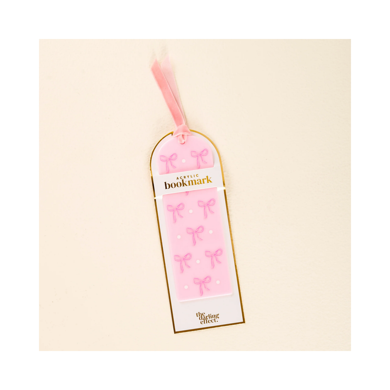 "Pink Bows" Acrylic Bookmark