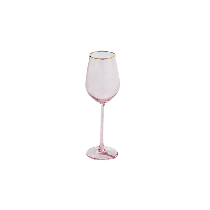 Platinum Pink Gold Rim Wine Glass