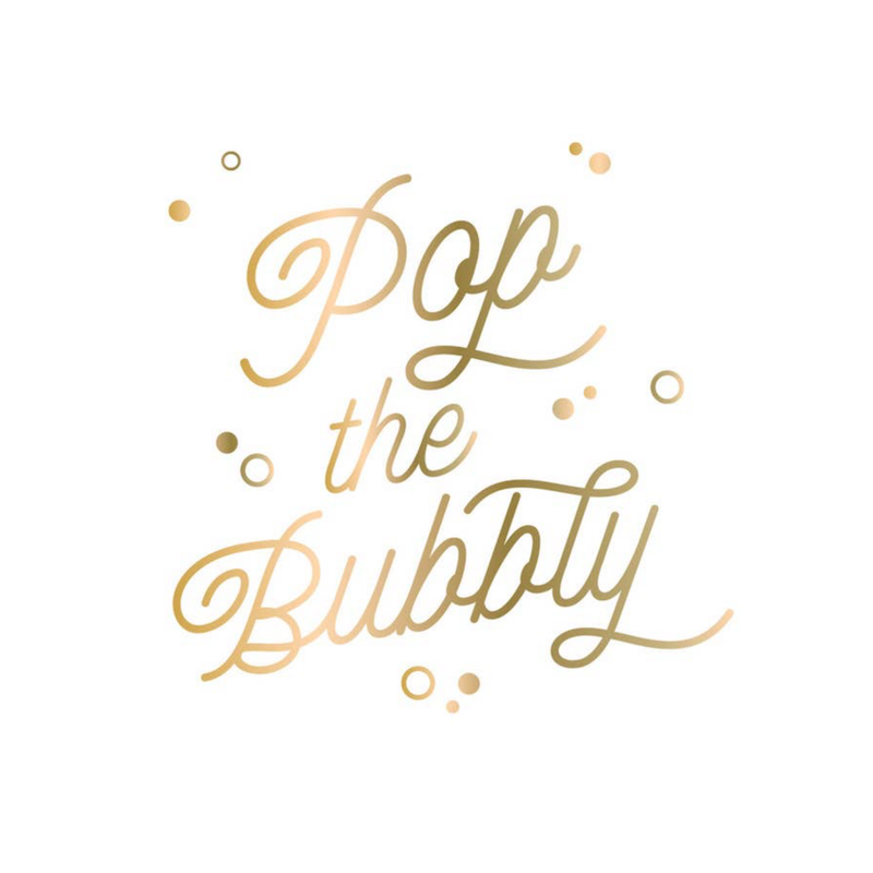 Pop the Bubbly Cocktail Napkin