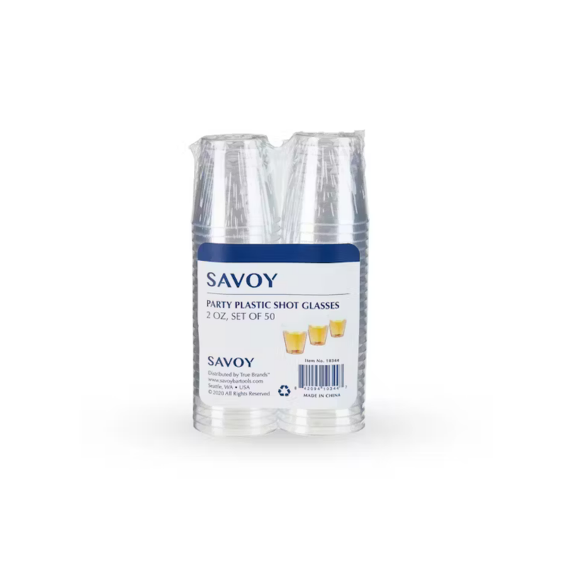 Savoy Plastic Shot Glasses - 2oz