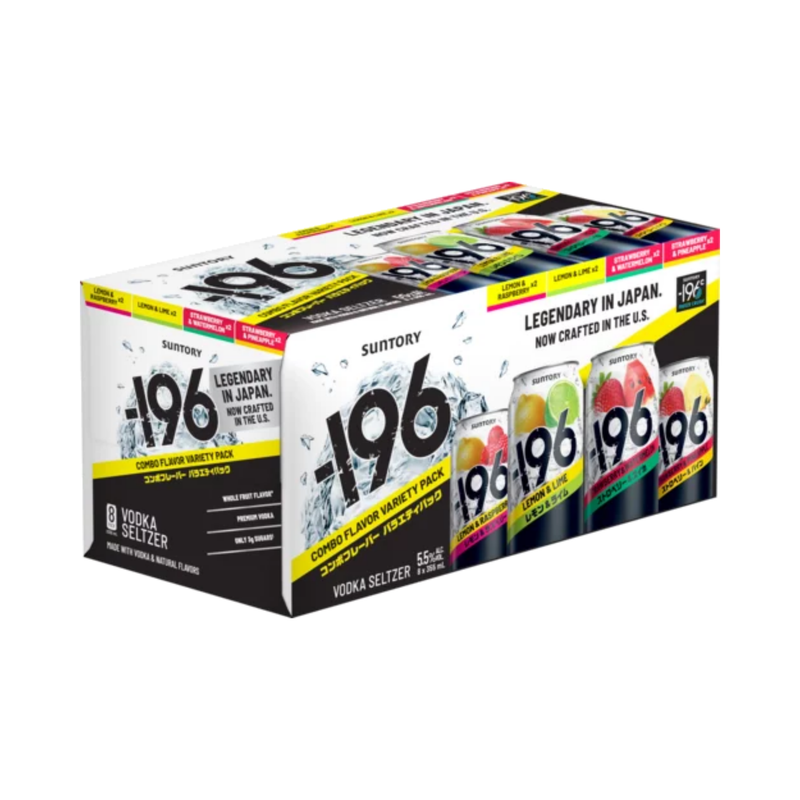 Suntory -196 Vodka Seltzer Combo Flavors Variety Pack