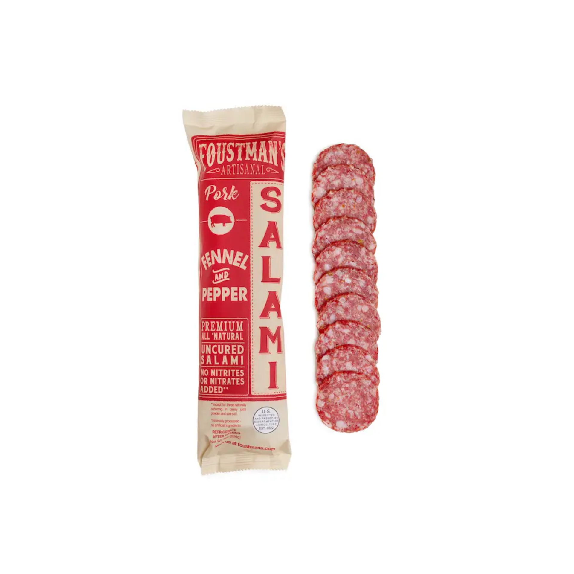 Uncured Fennel & Pepper Salami – The Good Pour