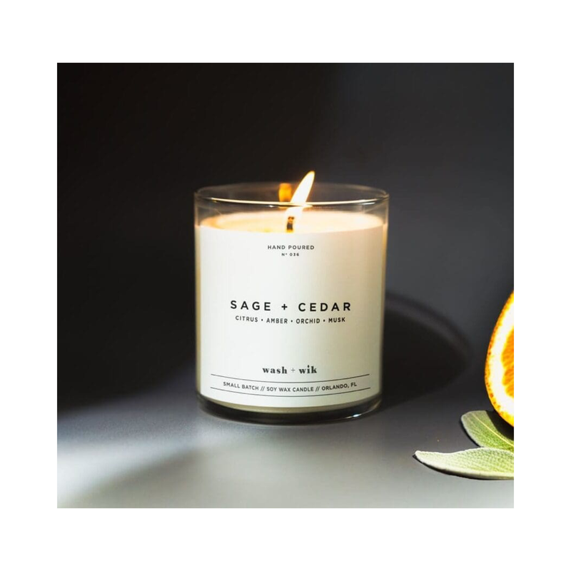 Wash & Wik Sage & Cedar Candle