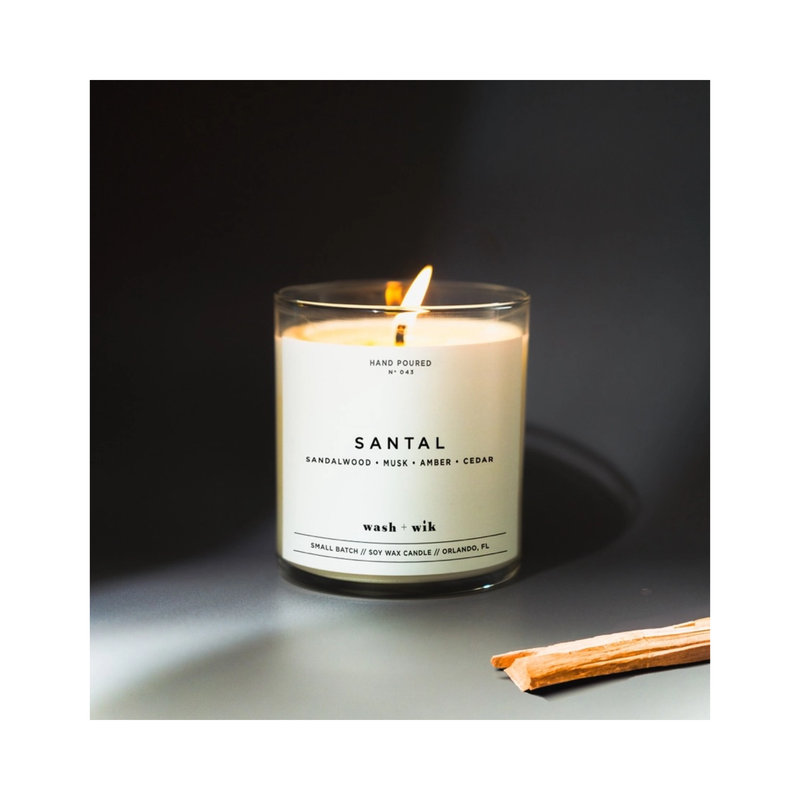 Wash & Wik Santal Candle