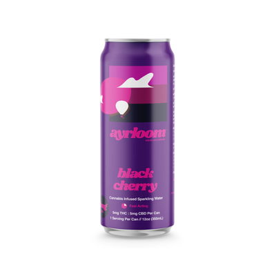 Ayrloom 5mg THC Black Cherry Sparkling Water