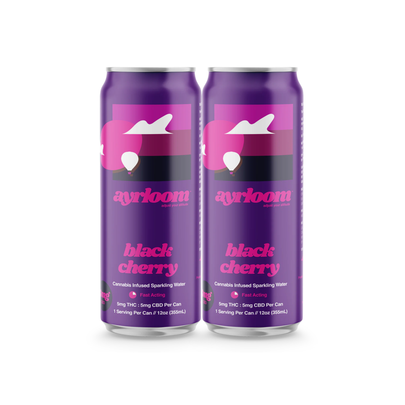 Ayrloom 5mg THC Black Cherry Sparkling Water