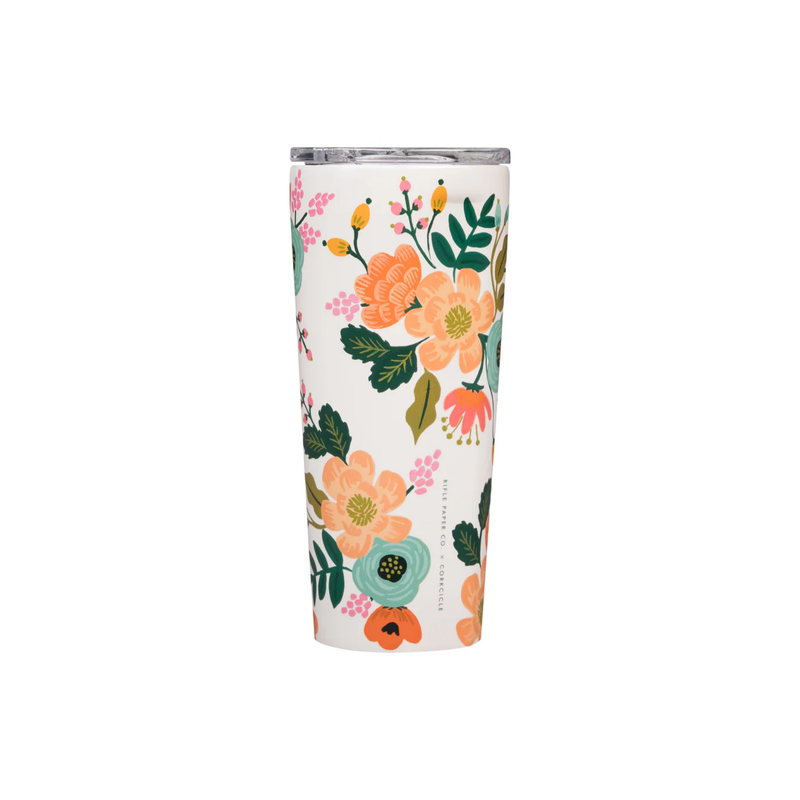 Corkcicle Tumbler Lively Floral Gloss Cream 16 OZ