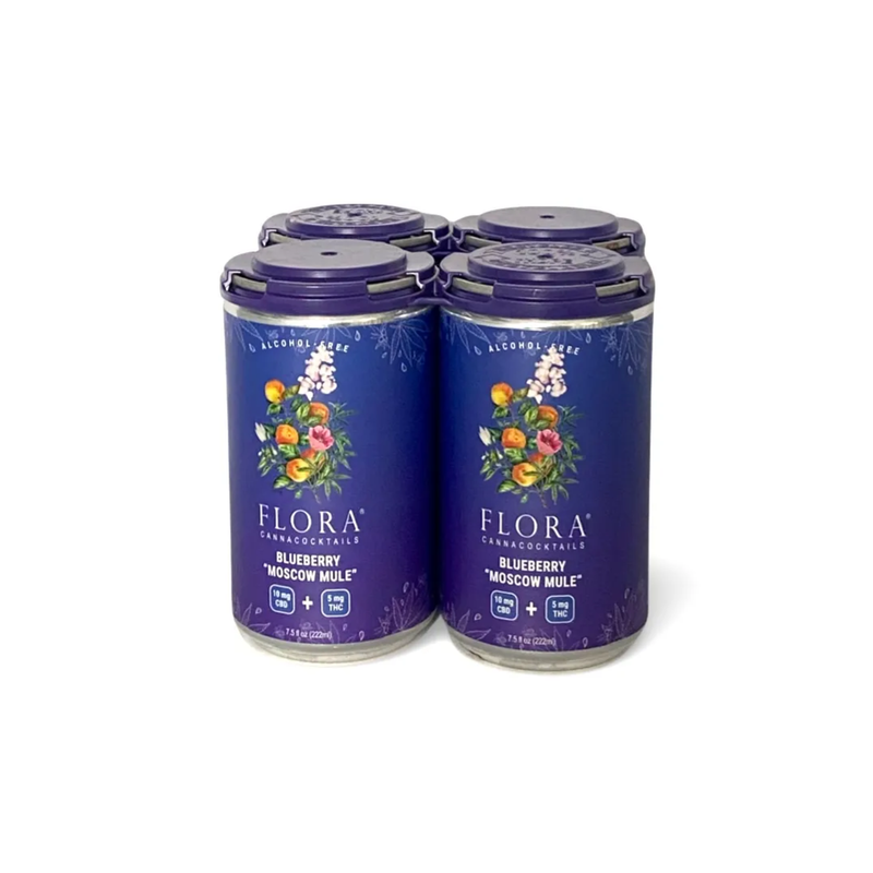 Flora 5mg THC Blueberry Moscow Mule Cannabis Infused Cocktail