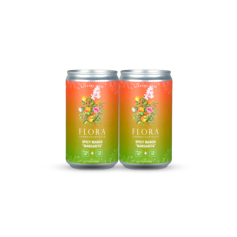 Flora 5mg THC Spicy Mango Margarita Cannabis Infused Cocktail