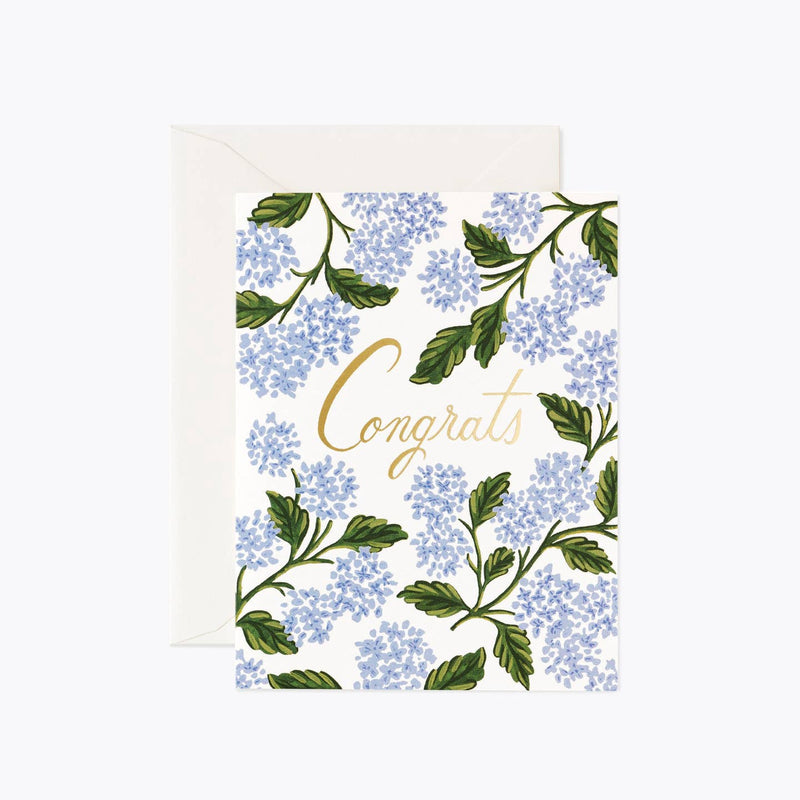 Hydrangea "Congrats" Card
