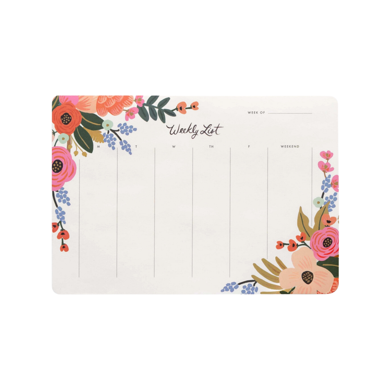 Lively Floral Weekly Deskpad