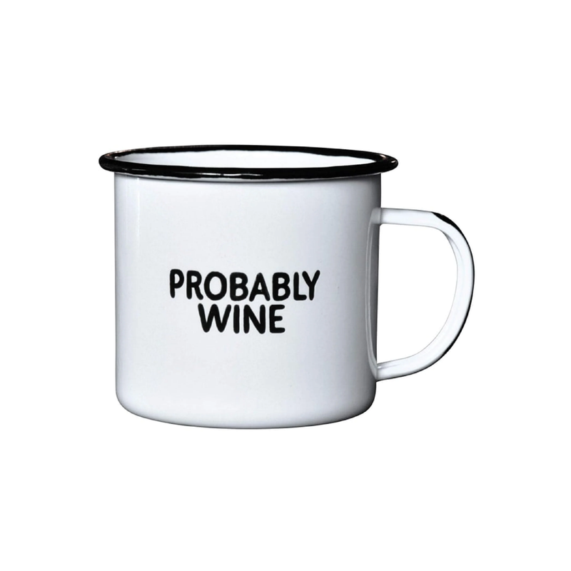 Probably Wine Enamel Mug