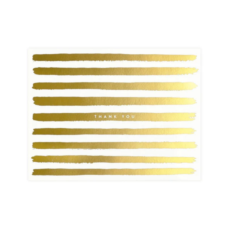 “Thank You” Gold Stripes Card