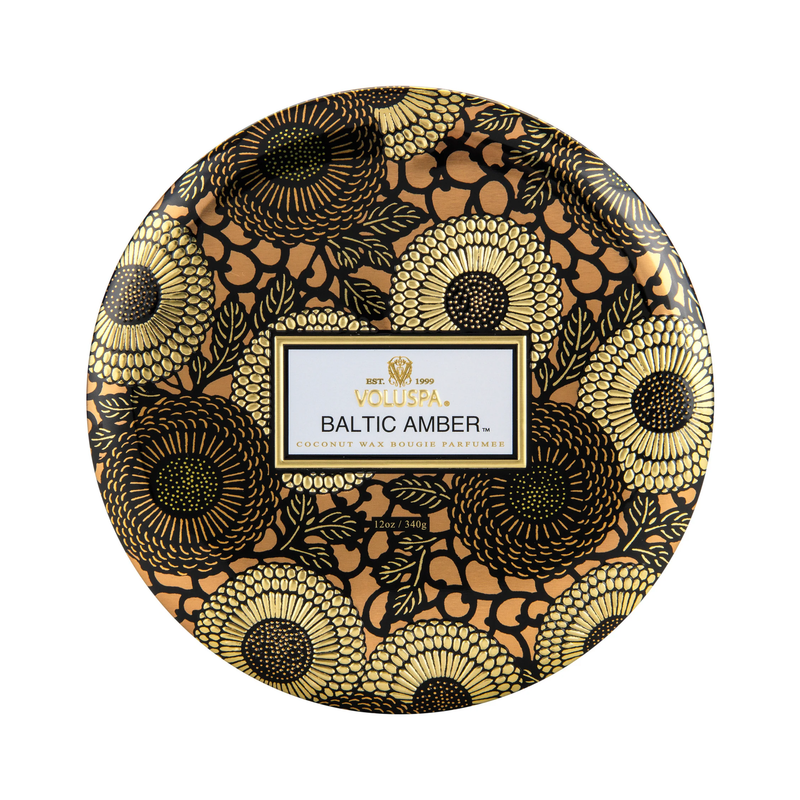 Voluspa "Baltic Amber" Tin Candle