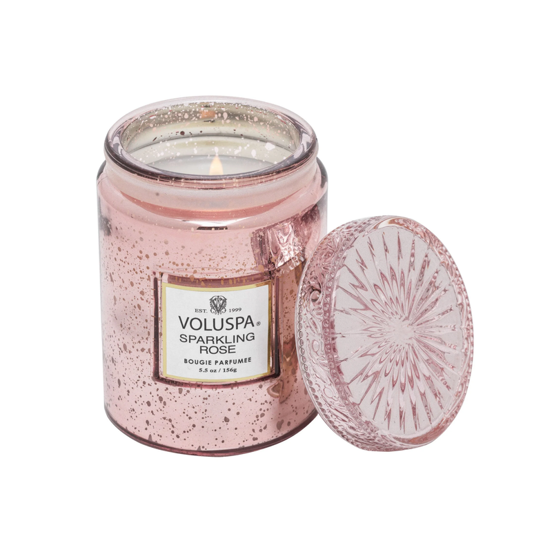 Voluspa "Sparkling Rose" Small Jar Candle