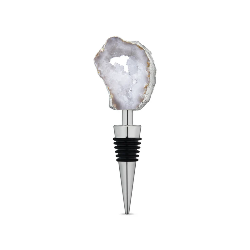 White Geode Bottle Stopper