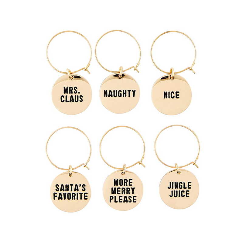 Wine Charms Set - Spirits Bright