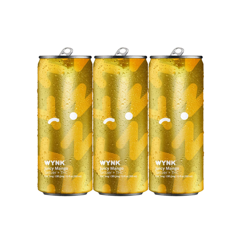 WYNK 5mg THC Juicy Mango Cannabis Seltzer